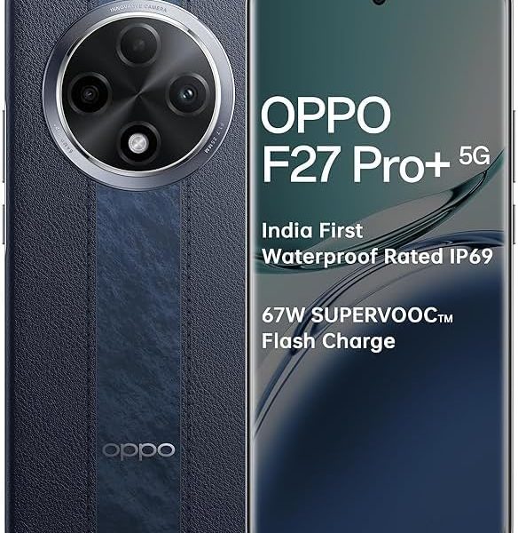 موبايل اوبو F27 برو بلس 5G (كحلي داكن، ذاكرة رام 8 جيجابايت، تخزين 128 جيجابايت) بدون عرض