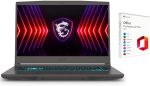 MSI لابتوب العاب رفيع 15.6 انش FHD 144Hz | انتل كور i5-13420H (افضل من i7-12650H) | انفيديا جيفورس RTX 4060 | اضاءة خلفية | رمادي | 16GB RAM | 512GB SSD | ويندوز 11 هوم | حزمة مع مايكروسوفت اوفيس 2021
