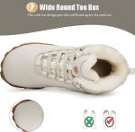 ⁦سيستكي احذية بيرفوت للرجال والنساء، احذية شتوية مبطنة مقاومة للماء، احذية خارجية مضادة للانزلاق للمشي لمسافات طويلة والثلوج، احذية شتوية بمقدمة عريضة⁩ - الصورة ⁦3⁩