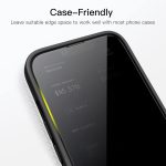 ⁦جيتك واقي شاشة بتغطية كاملة للخصوصية لموبايل ايفون 13 برو ماكس 6.7 انش، طبقة من الزجاج المقوى المضاد للتجسس، حماية من الحافة الى الحافة، عبوة من قطعتين⁩ - الصورة ⁦7⁩