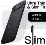 ⁦جيتك جراب مغناطيسي رفيع لموبايل ايفون 17 اير، متوافق مع ماج سيف، غطاء جوال رفيع للغاية وخفيف الوزن بلمسة نهائية غير لامعة وحماية كاملة لعدسة الكاميرا، شاشة 6.5 انش (اسود)⁩ - الصورة ⁦3⁩