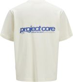 ⁦جاك اند جونز تي شيرت جيه كونيون مطبوع على الظهر باكمام قصيرة وقبة دائرية ضيقة للرجال من جوكونيون، متوفر دائما في المخزون (عبوة من قطعة واحدة)⁩ - الصورة ⁦3⁩