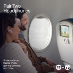 ⁦محول بلوتوث اير فلاي برو 2 ديلوكس للطائرة، زوج من سماعات ايربودز او سماعات لاسلكية - جهاز ارسال واستقبال بلوتوث ايه يو اكس 3.5 ملم للسيارات والقوارب واجهزة المشي والتلفزيون - اساسيات السفر بالطائرة⁩ - الصورة ⁦4⁩