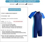 ⁦طقم ملابس سباحة للأطفال من كاراك مكون من قطعة واحدة بأكمام قصيرة للأولاد للحماية من الطفح الجلدي ومناسب للرياضات المائية⁩ - الصورة ⁦4⁩