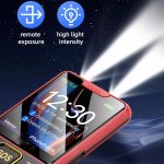 ⁦جوال كبار السن مع مصباح يدوي من يوهيسي، جوال رفيع للغاية 4G مع شاشة ملونة HD مقاس 2.6 انش، شريحتين اتصال، ازرار استغاثة كبيرة، مكبر صوت عالي (احمر)⁩ - الصورة ⁦5⁩