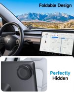 ⁦حامل هاتف تيسلا - حامل هاتف ماج سيف للسيارة من تيسلا، حامل هاتف مغناطيسي مخفي قابل للطي مناسب لسلسلة ايفون 14 13 12 وجميع الموبايلات⁩ - الصورة ⁦5⁩