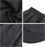 ⁦CCSU Adjustable Layering Fake Top Lower Sweep, Skirt Half-Length Splitting A Version, Women Ladies Fake False Shirt Tail Blouse Hem for Sweater Sweatshirt Jacket (White+Black,L)⁩ - الصورة ⁦4⁩