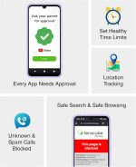 ⁦هاتف ذكي ثرايف بسعة 64 جيجابايت للاطفال والمراهقين من تيراكوب، الرقابة الابوية، حدود زمنية صحية، تتبع نظام تحديد المواقع، التحدث/الرسائل النصية، مانع البريد العشوائي (الخطة الشهرية مطلوبة)⁩ - الصورة ⁦3⁩