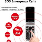 ⁦Tosaju 4G Elderly Portable No Contract Foldable Portable Simple Big Button Elderly Mobile Phone with Charging Station Emergency Call Button Dual SIM Card Free 1200Mah Battery⁩ - الصورة ⁦3⁩