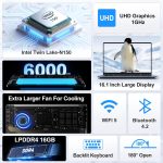 ⁦نياكون 16 انش 16GB RAM 512GB SSD | معالج N150 | FHD 1920 × 1200 | زاوية مفتوحة 180 | كيبورد باضاءة خلفية | ويندوز 11 برو | فتح بصمة الاصبع | رسومات UHD 750MHz⁩ - الصورة ⁦2⁩