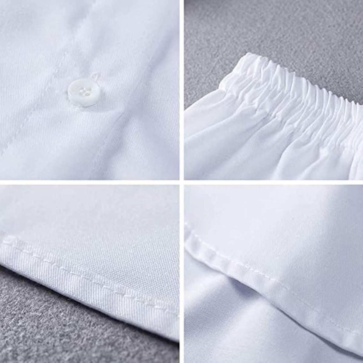 ⁦CCSU Adjustable Layering Fake Top Lower Sweep, Skirt Half-Length Splitting A Version, Women Ladies Fake False Shirt Tail Blouse Hem for Sweater Sweatshirt Jacket (White+Black,L)⁩ - الصورة ⁦6⁩