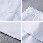⁦CCSU Adjustable Layering Fake Top Lower Sweep, Skirt Half-Length Splitting A Version, Women Ladies Fake False Shirt Tail Blouse Hem for Sweater Sweatshirt Jacket (White+Black,L)⁩ - الصورة ⁦6⁩
