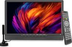 تلفزيون كيه سي ار 14 بوصة LED HD مع موالف رقمي، HDMI، USB، جهاز تحكم عن بعد، محمول، لغرفة النوم، المطبخ، ار في