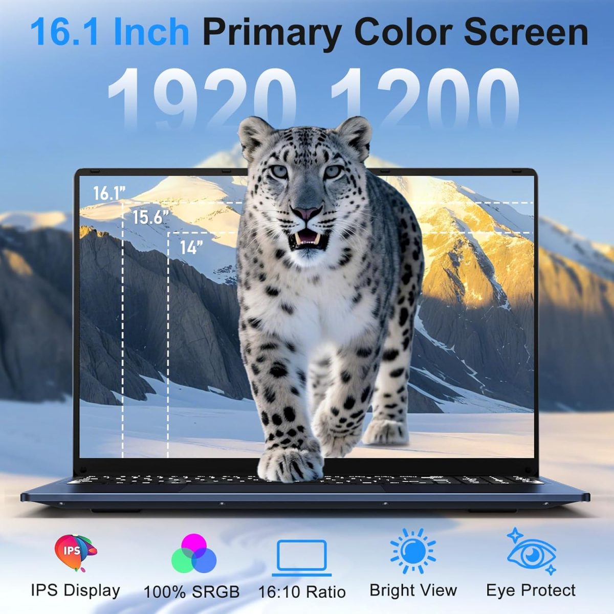 ⁦نياكون 16 انش 16GB RAM 512GB SSD | معالج N150 | FHD 1920 × 1200 | زاوية مفتوحة 180 | كيبورد باضاءة خلفية | ويندوز 11 برو | فتح بصمة الاصبع | رسومات UHD 750MHz⁩ - الصورة ⁦3⁩