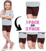 ⁦سروال ضيق قصير للبنات من هاي مام، مصنوع من القطن الغني بطول 1/2 للزي المدرسي، سروال ضيق بطول فوق الركبة للاطفال الرضع والرقص والمدرسة، سروال قصير مرن وناعم - 2-13 سنة⁩ - الصورة ⁦6⁩