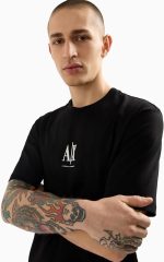 ⁦ارماني اكستجينج تي شيرت كاجوال بشعار صغير للرجال⁩ - الصورة ⁦6⁩