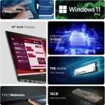 ⁦ديل لابتوب اعمال لاتيتيود 3550 - يتضمن حامل لابتوب ويف الاول + موزع 12 في 1 + ماوس + مضاد للفيروسات + قاعدة ماوس | الجيل 13 انتل i7-1355U وكاميرا ويب وويندوز 11 برو (مطور) (ذاكرة RAM 16GB | 1TB SSD)⁩ - الصورة ⁦3⁩