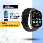 ⁦ساعة جي كرو الذكية من جرابيت - تتبع اللياقة البدنية والمكالمات بالبلوتوث تتميز بشاشة 2 انش HD IPS ومكالمات بلوتوث واجراء مكالمات طوارئ وتتبع الرياضات المتعددة. شحن مغناطيسي وحزام اضافي (اسود)⁩ - الصورة ⁦6⁩