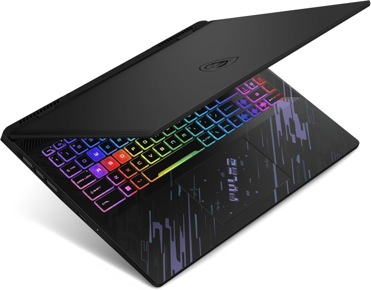 ⁦MSI لابتوب العاب بالس 16 AI 16 انش 240Hz QHD+ بمعالج انتل كور الترا 9-185H وانفيديا جيفورس RTX 4060 وذاكرة 32GB DDR5 وذاكرة مستديمة SSD 1TB نوع C وويندوز 11 برو اسود C1VFKG-063US⁩ - الصورة ⁦6⁩