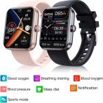 ⁦ساعة ذكية عصرية لمرضى السكري، ساعة ذكية F57L لمراقبة نسبة الجلوكوز في الدم، ساعة ذكية غير جراحية لاختبار نسبة السكر في الدم، ساعة رياضية عصرية بدون الم (بينك)⁩ - الصورة ⁦2⁩