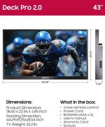 ⁦تلفزيون ذكي مقاوم للماء 43 بوصة من سيلفوكس، 4 كيه، HDR 10، مقاوم للعوامل الجوية، 1000 وحدة مضيئة في البكسل، مساعد صوتي للتحكم عن بعد لمنطقة الشمس الجزئية (ديك برو 2.0، احدث موديل)⁩ - الصورة ⁦7⁩