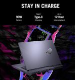 ⁦اسس لابتوب روج ستريكس G513RM للالعاب بمعالج AMD رايزن 7 6800H وذاكرة RAM 16GB وSSD 1TB وشاشة 15.6 انش WQHD (2560x1440) IPS 165Hz وانفيديا RTX 3060 6GB رمادي اكليبس وكيبورد انجليزي باضاءة خلفية RGB⁩ - الصورة ⁦5⁩