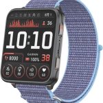 سوار بديل مرن ومضفر متوافق مع جارمين فينو اكس 1 من كينوك، مصنوع من النايلون المتين جيد التهوية - اسود