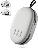 شنطة حمل لميتا كويست 3 اس/كويست 3 من زوزوفر، متوافقة مع حزام بطارية ايليت ووحدات التحكم وغيرها من الملحقات، حافظة صلبة وحماية فائقة للسفر، رمادي