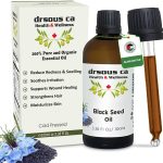 زيت بذور سوداء عضوية 100 مل من درسوس | زيت بذور كمون اسود نقي 100% ومعصور على البارد لنمو الشعر والعناية بالبشرة | زجاجة زجاجية، صنع في فلسطين