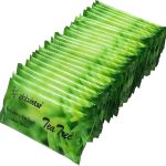 جلوبل ستار منشفة مبللة منعشة على شكل شجرة الشاي RT06، منشفة مبللة للاستعمال مرة واحدة للصالونات والمنتجعات الصحية ومتجر الحلاقة، 25 قطعة