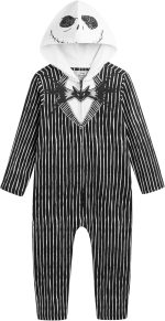 ⁦Disney Nightmare Before Christmas Jack Skellington Boys Cosplay Hooded Coverall for Toddler⁩ - الصورة ⁦2⁩