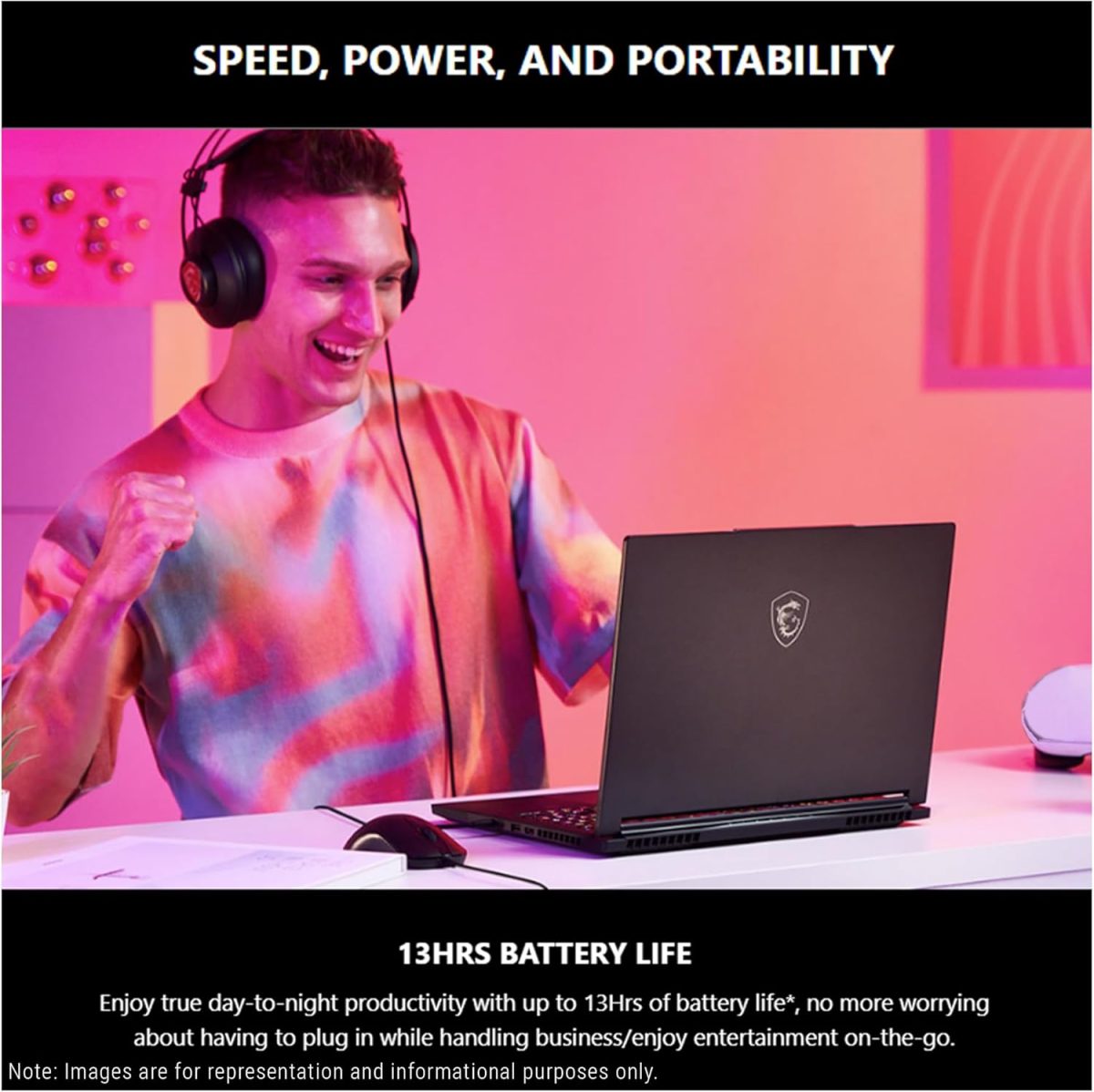 ⁦MSI لابتوب العاب ايه 16 ايه اي بلس من كريتور، AMD رايزن AI 9-365، 32GB LPDDR5x RAM، 4TB PCIe SSD، شاشة 16 انش QHD+ (2560x1600)، انفيديا جي فورس RTX 4060، كيبورد RGB لكل مفتاح، W11 برو، رمادي قمري⁩ - الصورة ⁦3⁩