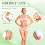 ⁦مكبين مجموعة زيت الخروع مكونة من 9 قطع، تتضمن عبوة للعين ووسادات للركبة والساق، عبوة قدم واكياس تخزين للغسيل، قطن كاكي قابل لاعادة الاستخدام والغسل في الغسالة لتخفيف الجسم بالكامل⁩ - الصورة ⁦5⁩