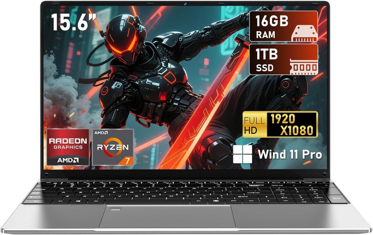 لابتوب العاب شيفو يو 2025 R7 5700U (8C/16T حتى 4.3GHz) وRAM 16GB وSSD 1TB وشاشة FHD 15.6 انش وبطاقة عرض مرئي راديون RX فيجا 8 وبطارية 5 ساعات وكيبورد باضاءة خلفية وUSB 3.2 ومنفذ نوع C وفتح FP