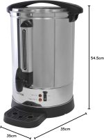 ⁦وعاء تقديم الطعام من الستانلس ستيل سعة 20 لتر 2500 واط من لويترون، غلاية مياه/صنبور مضاد للتنقيط/مؤشر مستوى المياه/صينية تنقيط/تحكم تلقائي في درجة حرارة الغليان/غطاء قفل/ E1920 / ستانلس ستيل⁩ - الصورة ⁦6⁩