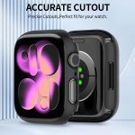 ⁦تي تيرسيلي (3 قطع) جراب متوافق مع ساعة ابل سلسلة 11/10-46 ملم، واقي شاشة مدمج رفيع HD من الزجاج المقسى بديل لساعة اي ووتش S11/S10 2024 (اسود)⁩ - الصورة ⁦4⁩