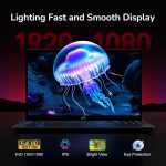 ⁦نيمو لابتوب العاب IPS FHD 15.6 انش ثماني النواة AMD رايزن 7 6800H 32GB DDR5 RAM 1TB SSD (افضل من i7-12700H حتى 4.7GHz) AMD راديون 680M وحدة معالجة الرسومات الجرافيكية مع كيبورد باضاءة خلفية 100 واط⁩ - الصورة ⁦3⁩