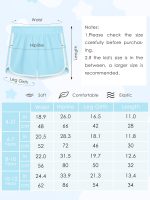 ⁦4 عبوات من شورتات كرة القدم للبنات، شورتات رياضية سريعة الجفاف للتمارين الرياضية للاطفال بتصميم دولفين⁩ - الصورة ⁦2⁩