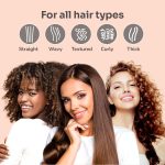 ⁦ويت براش فرشاة فك تشابك الشعر من جو جرين، بينك - فرشاة لفك تشابك الشعر - شعيرات انتيلي فليكس فائقة النعومة تنزلق عبر التشابك وتفك العقد بلطف مع تقليل الالم وتقصف الأطراف والتقصف⁩ - الصورة ⁦3⁩