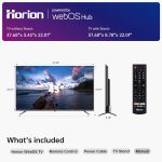⁦تلفزيون ذكي 43 بوصة من هوريون، تلفزيون 4K UHD LED مع ويب او اس 22، تلفزيون رفيع للغاية مع تباين كبير، HDR10، صوت دولبي، بث مباشر، بلوتوث، اتش دي ام اي، واي فاي (سلسلة بي 6D، 2025)⁩ - الصورة ⁦9⁩
