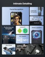 ⁦اوكتيل جوال WP36 متين غير مقفل 2024-10600mAh، جوال 16GB+128GB، شاشة 6.55 انش، مكبر صوت 128 ديسيبل، كاميرا 13MP 4G ثنائي شرائح الاتصال، اندرويد 13، مقاوم للماء، NFC/OTG/GPS/T-Mobile⁩ - الصورة ⁦8⁩