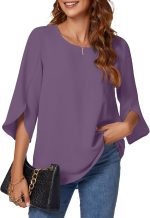 تي شيرت نسائي بأكمام طويلة لخريف 2022 من كوتاي، بلايز تونيك كاجوال فضفاضة ناعمة مع جيب