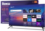 روكو تلفزيون ذكي 2025 - 43 بوصة سلسلة مختارة، تلفزيون 4K HDR - روكو تي في مع جهاز تحكم صوتي محسن - تلفزيون LED بشاشة مسطحة مع واي فاي لبث الأخبار المحلية المباشرة والرياضة والترفيه العائلي