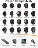 ⁦كيبل شحن USB C من سينواك متوافق مع ساعة جارمين فينكس 5 5S 5X بلس 6 6S 6X برو 7 7S 7X، فوررنر 745 935 945 45 45S 245 ميوزيك، انستنكت، ابروتش S10 S40 S60 S12 S42⁩ - الصورة ⁦2⁩
