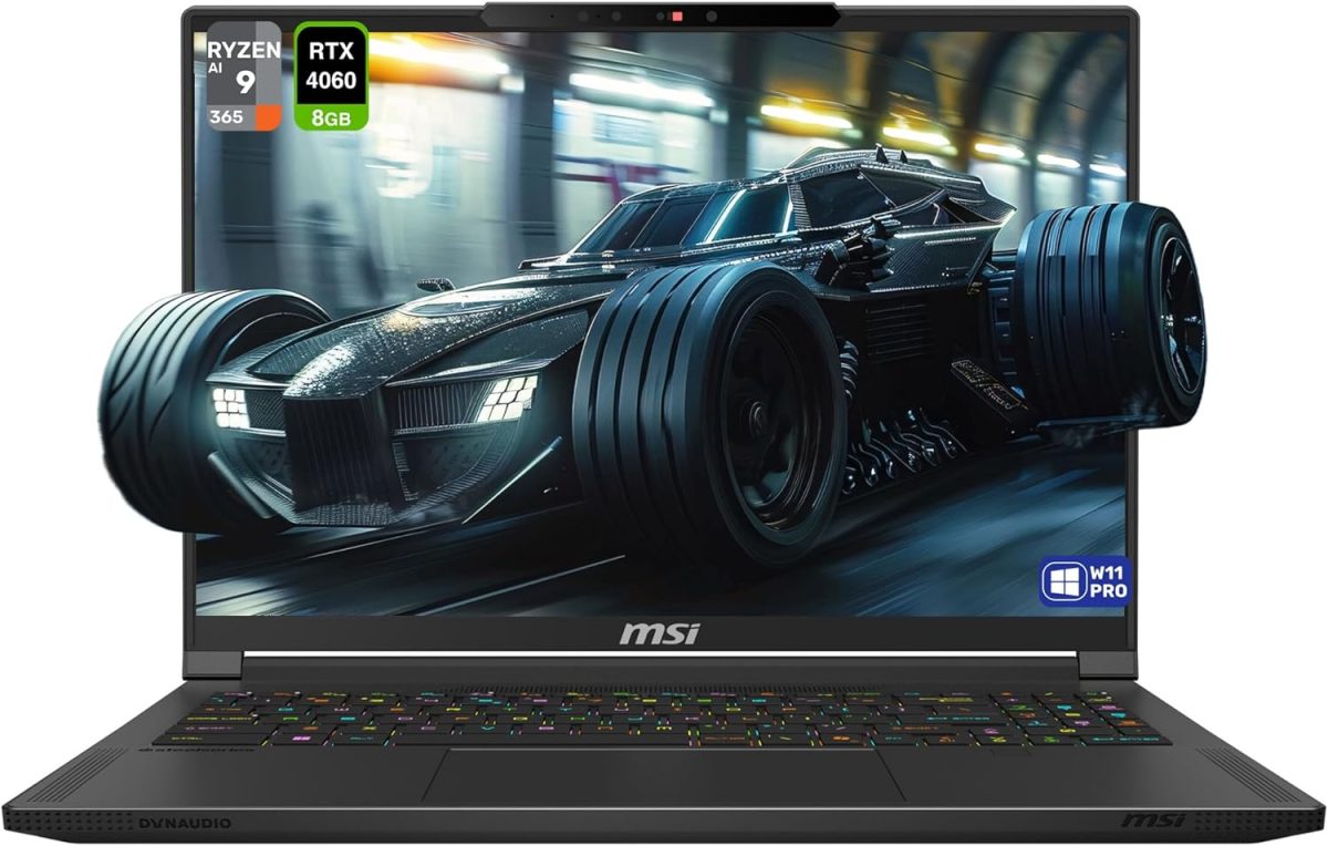 MSI لابتوب العاب ايه 16 ايه اي بلس من كريتور، AMD رايزن AI 9-365، 32GB LPDDR5x RAM، 4TB PCIe SSD، شاشة 16 انش QHD+ (2560x1600)، انفيديا جي فورس RTX 4060، كيبورد RGB لكل مفتاح، W11 برو، رمادي قمري