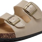 صندل بنعل قدم من الفلين للنساء والرجال من دي دي اكس واي واي واي دي اس، شبشب سهل الارتداء مع ابزيم قابل للتعديل للاماكن الداخلية والخارجية