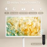 ⁦تلفزيون محمول 32 بوصة بشاشة تعمل باللمس من كيفيا | ذاكرة RAM 6GB + تخزين 128GB | شاشة محمولة FHD 1080P مع بطارية مدمجة لمدة 8 ساعات | نظام تشغيل اندرويد 13 | تلفزيون بعجلات | جهاز تحكم عن بعد⁩ - الصورة ⁦2⁩