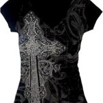 قمصان جرونج 2000s ملابس نسائية عتيقة جرافيك تي شيرت Y2k بأكمام قصيرة قوطي للمراهقين ملابس ايمو ملابس الشارع