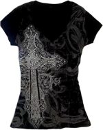 قمصان جرونج 2000s ملابس نسائية عتيقة جرافيك تي شيرت Y2k بأكمام قصيرة قوطي للمراهقين ملابس ايمو ملابس الشارع