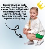 ⁦سروال ضيق قصير للبنات من هاي مام، مصنوع من القطن الغني بطول 1/2 للزي المدرسي، سروال ضيق بطول فوق الركبة للاطفال الرضع والرقص والمدرسة، سروال قصير مرن وناعم - 2-13 سنة⁩ - الصورة ⁦3⁩